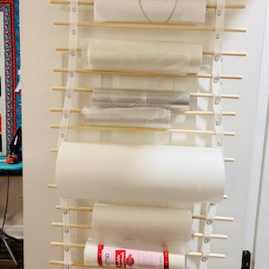 Begpoee Vinyl Rolls Storage Organizer, Vinyl Organisatoren Craft Opslag Organizer, Vinyl Rolhouder, Met 24 Compartimentzakken, Voor Het Opbergen Van