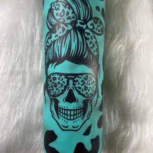 Download Leopard Mom Skull svg Messy bun skull svg Mom life SVG | Etsy
