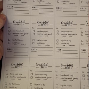 Knit Care Instructions Tag Printable, Knit With Love Labels, Knitted ...