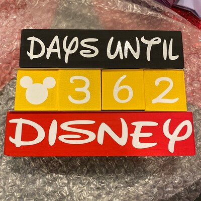 2-sided Disney Countdown Blocks, Vacation Countdown, Weeks/days Until ...