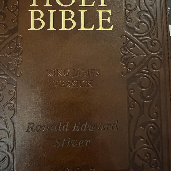 Personalized KJV Bible With Tabs, Custom Name Engraved, Standard Print ...