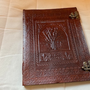 Rimoire Leather Journal Print Celtic Cat Journal Blank Of Spell Journal For Gift