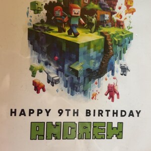 Minecraft Geburtstagskarte Zum 8. Geburtstag – Mit Creeper-Motiv – Perfekt Für Kleine Minecraft-Fans