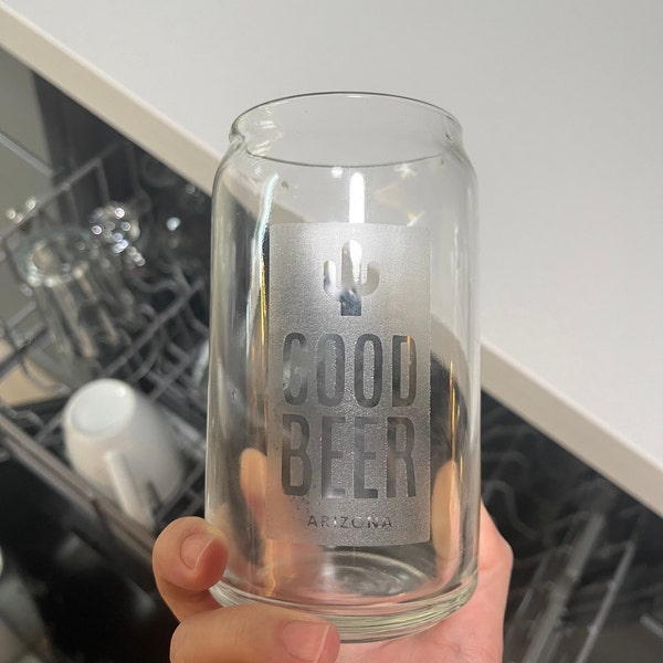 Personalized Beer Can Glass, Gift for Husband, Home Brew Gift, Home Bar Gift Idea, Engraved Beer ...