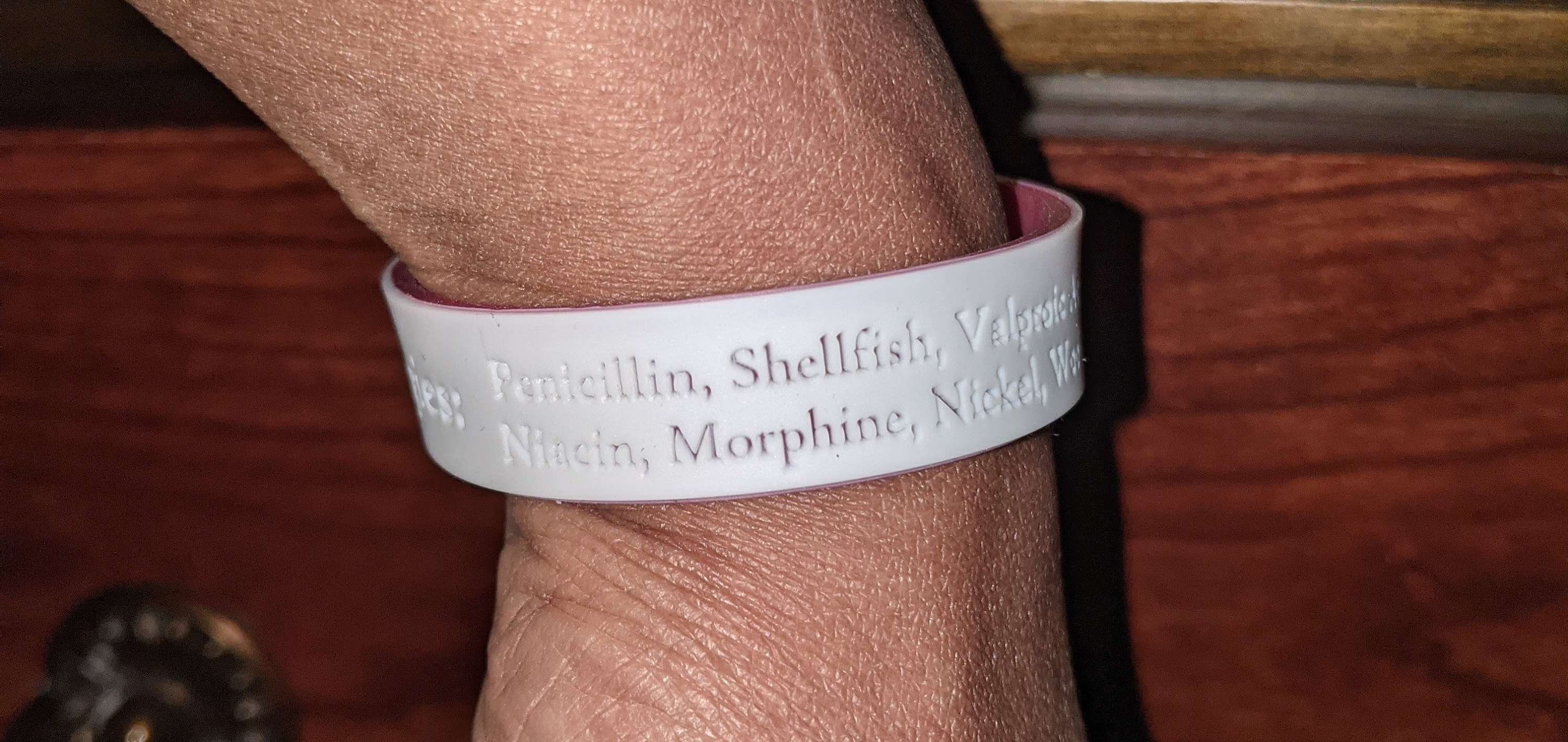 Allergy ID Bracelet with Emergency Contact Information, Allergy Alerts