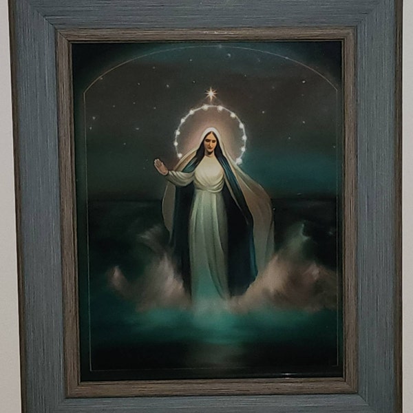 Our Lady Star of the Sea Art Print, Catholic Art, Virgin Mary Art ...
