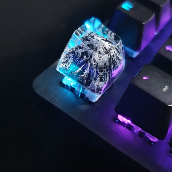 Sculpted Sa Key Cap Rows R1 Handmade SA R1 Fuji Mountain Keycap Artisan Keycaps for Cherry MX ...