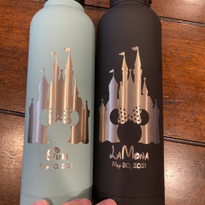 Disney Cruise Laser Engraved 17oz Stainless Steel Water Bottles  Personalized Water Bottle 