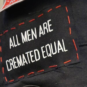 All Men Are Cremated Equal Patch - Equality Feminist Crust Punk Patches ...