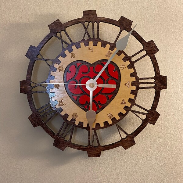 Legend of Zelda Heart Container and Timegate Gear Clock - Etsy