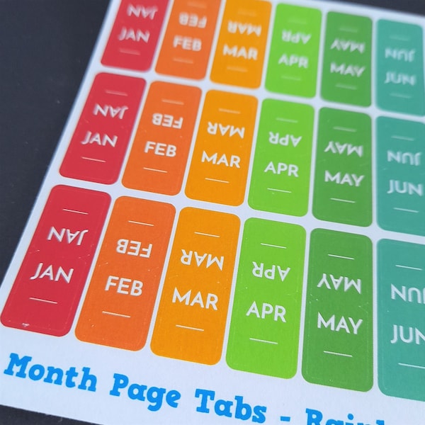 Monthly Page Tabs/dividers/functional Planner Stickers - Etsy