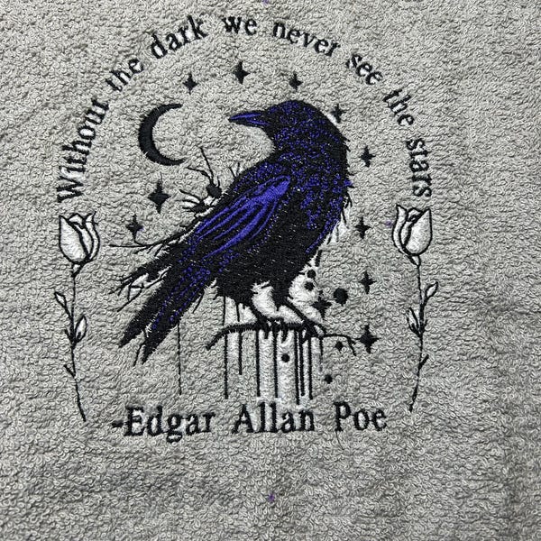 Without the Dark We Never See the Stars Embroidery Designs, Crow ...