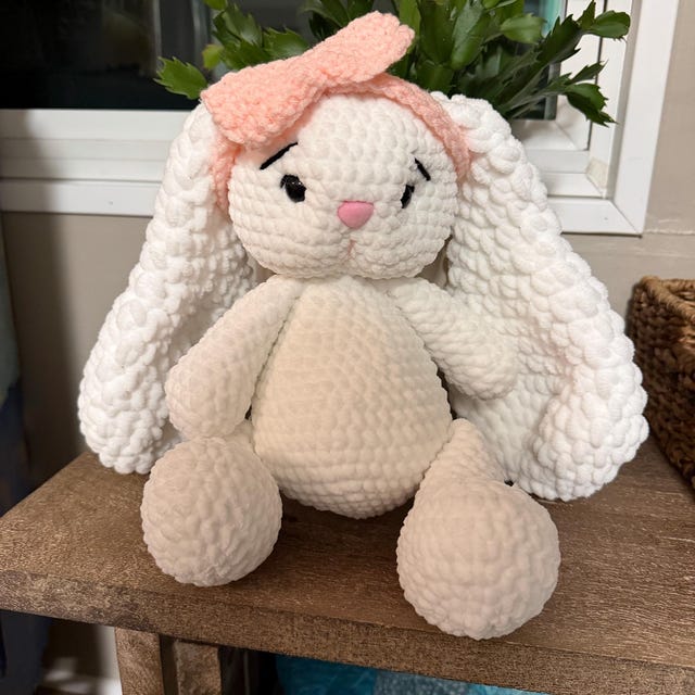 A customer's finished Be My Bunny Crochet Pattern (Soft Amigurumi Plush)