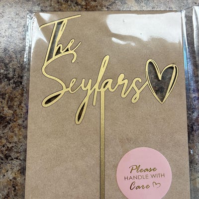 Personalized Script Wedding Cake Topper, Custom Cake Toppers for ...