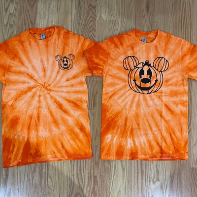 Mickey Pumpkin Shirt Tie Dye Shirt Halloween Tie Dye Shirt - Etsy