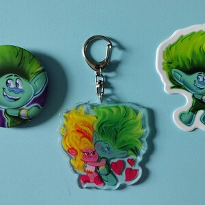 ☆グッチ☆グレイハウンドのドロシーキーホルダー キーチェーン | トロールズ バンド・トゥゲザー | クレイ＆ビバ | 7 cm