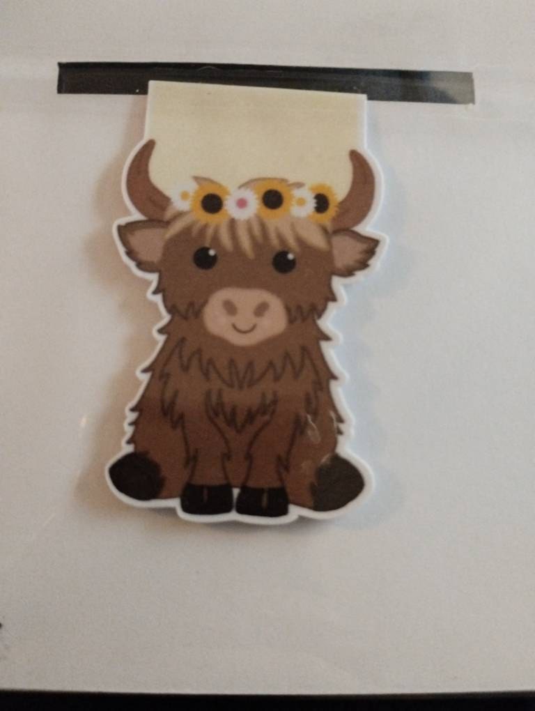 Highland Cow Magnetic Bookmark | Cute Gift | Gift | Birthday | Page Marker | Gift for Reader | Bookworm | Reading Accessories | Cow Lover