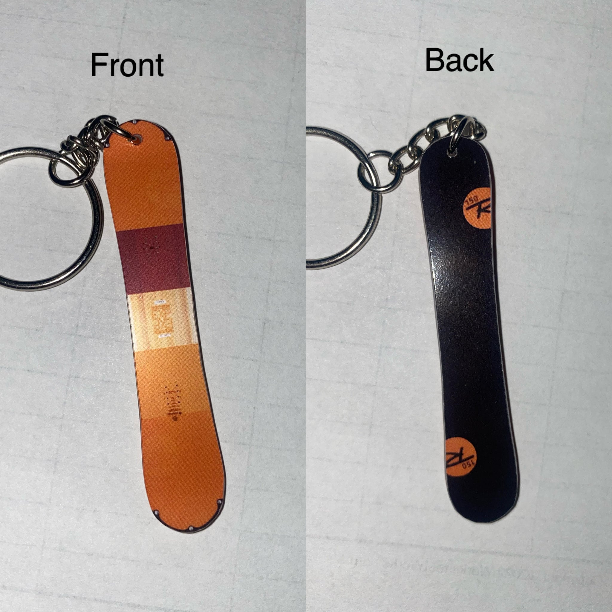 Custom Keychain Snowboard