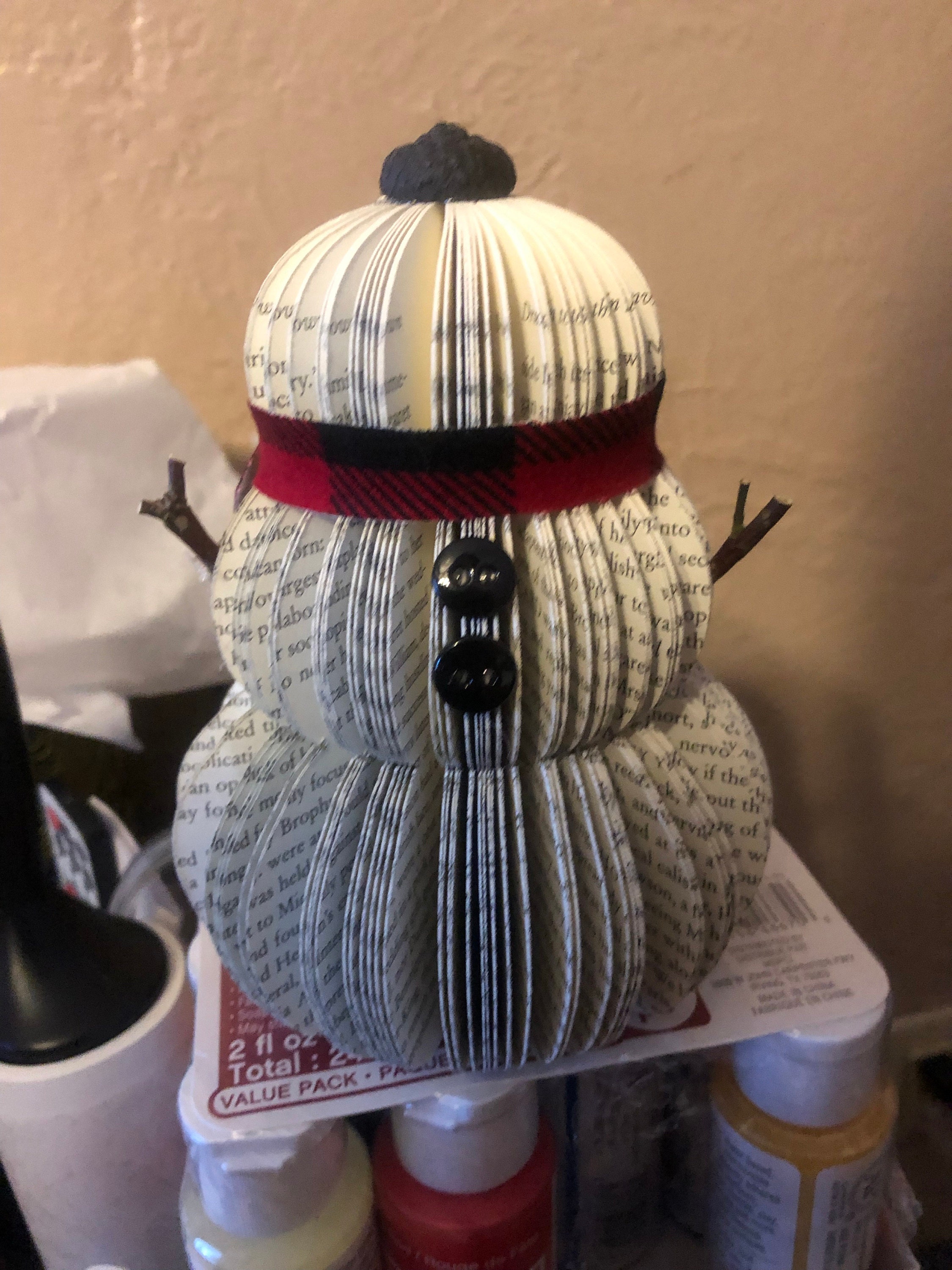 Book Snowman-Christmas Decor-Holiday Decor-Christmas Decoration-Christmas Gifts-Book Exchange-Winter Decor-Teacher Gift-Gift for Mom