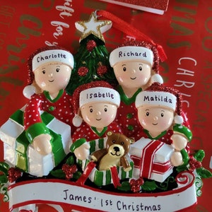 Christmas Tree Decoration. Personalised Family Christmas - Etsy UK
