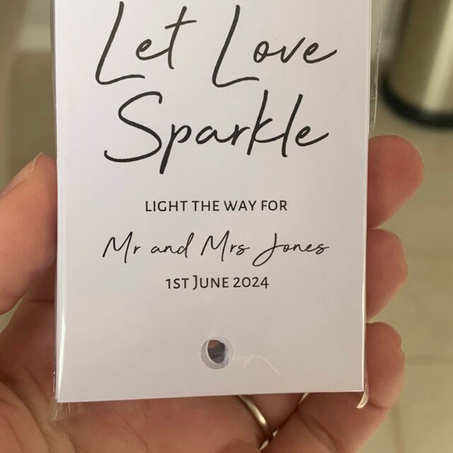 Personalized Wedding Sparkler Send off Tags, Let Love Sparkle - Etsy