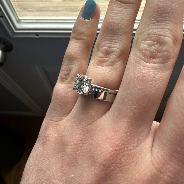 White gold cigar band ring clearance