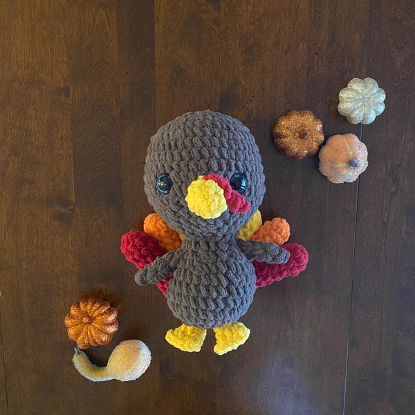 PATTERN: Plush Tucker the Turkey Pattern - Amigurumi Chunky Turkey ...