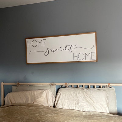 Home Sweet Home Sign Above Couch Sign Living Room Signs Home Sweet Home ...