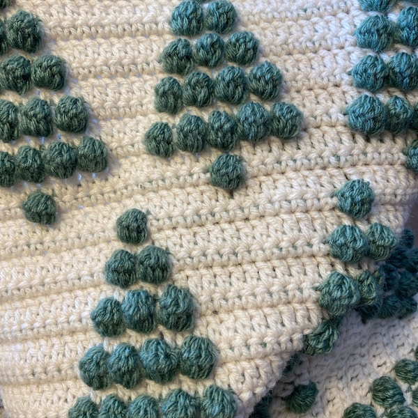 Little Christmas Trees Blanket, Christmas Blanket PDF Crochet Pattern