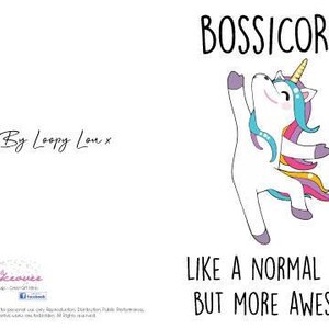 Lustige Bossicorn-Karte – Für Chefs & Manager, 20,3x13,5 Cm, Mit Rotem Umschlag