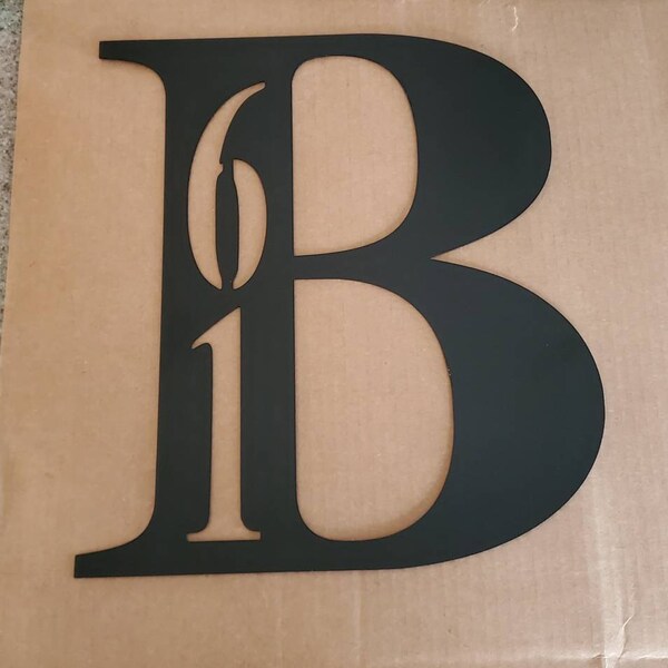 Metal Letter Address Sign, Initial Address Metal Sign - Etsy