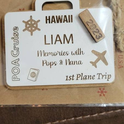 Rocket ship christmas ornament