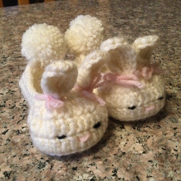 CROCHET PATTERN #204 Baby Booties Bunny Slipper - Instant Download ...