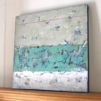 Original Framed Acrylic Seascape Painting, 11 1/4 X 10 1/2, Small Art ...