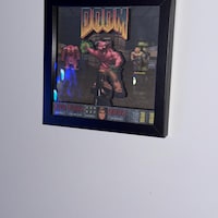 Doom 3D Shadow Box, 8x8, Classic PC Game Art, Doom Guy With Shotgun ...