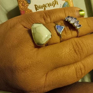 Customer photo from Ruby, Raw Crystal Ring Mystery Box! 3 Ring Set