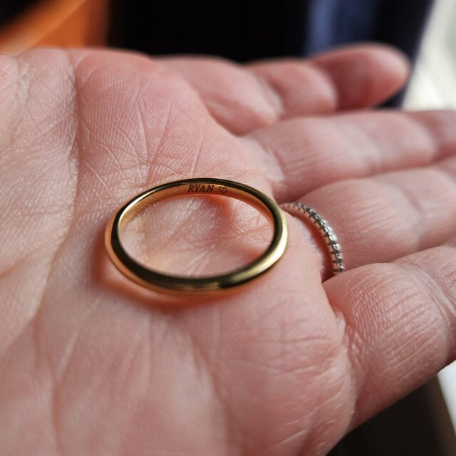 Custom Engraved Thin Band Ring by Gracepersonalized