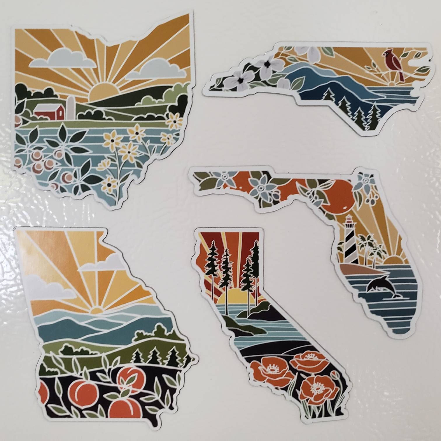 North Carolina Car Magnet | Weatherproof State Magnet | Outdoorsy Magnet | Locker Magnet | Fridge Magnet | Waterproof Magnet | 3.5&quot;