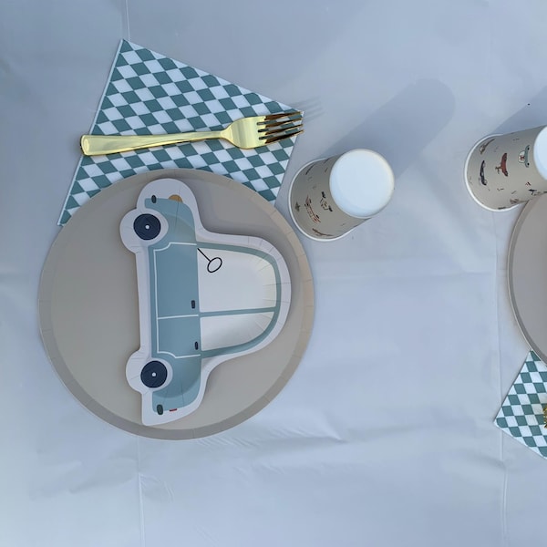 Car Shaped Plate (set of 8) - Etsy