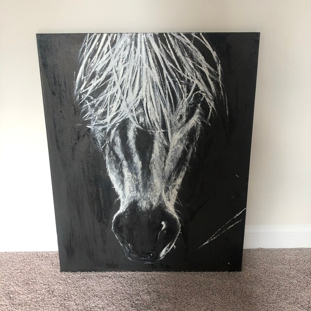 Original animal painting large abstract by DariaIvashchenkoArt