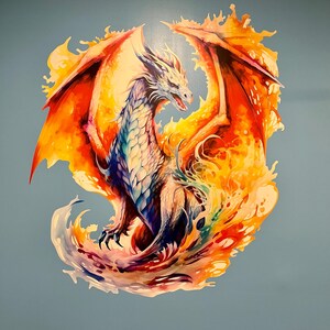 INDIGOS UG – Adesivo Murale Drago Yin Yang, 60x60 Cm, Colore Antracite, Pellicola Opaca Orafol, Decorazione Parete Per Soggiorno O Camera Bambini