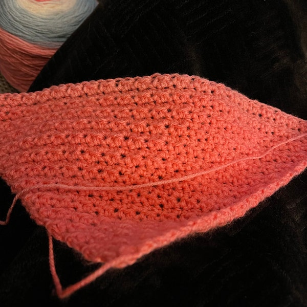 CROCHET PATTERN + VIDEO - Never Ending Shawl - Bottom-up Triangle Shawl ...