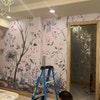 Pink Chinoiserie Wallpaper, Peel and Stick Floral Wallpaper, Removable