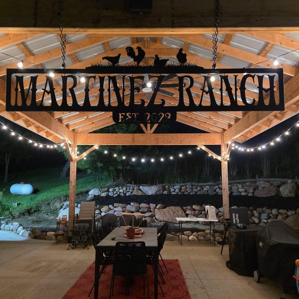 Personalized Metal Farm Sign – Custom Ranch Name, Outdoor Barn Decor - Etsy