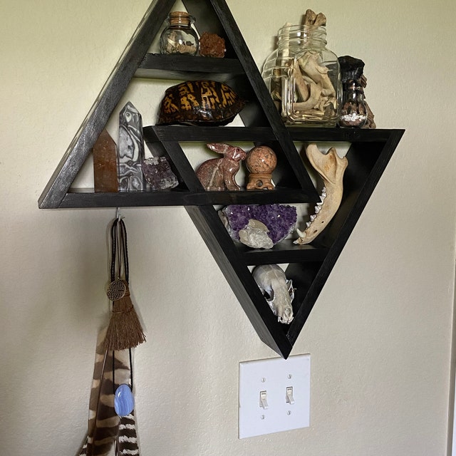 Double Triangle Altar Shelf with moon phases -  Portugal