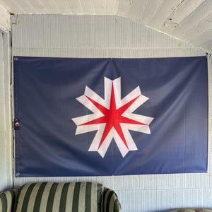 北海道旗、日本、ユニークなプリント、3 x 5 フィート / 90 x