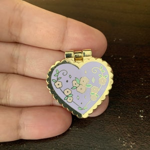 Heart Locket Hinged Enamel Pin