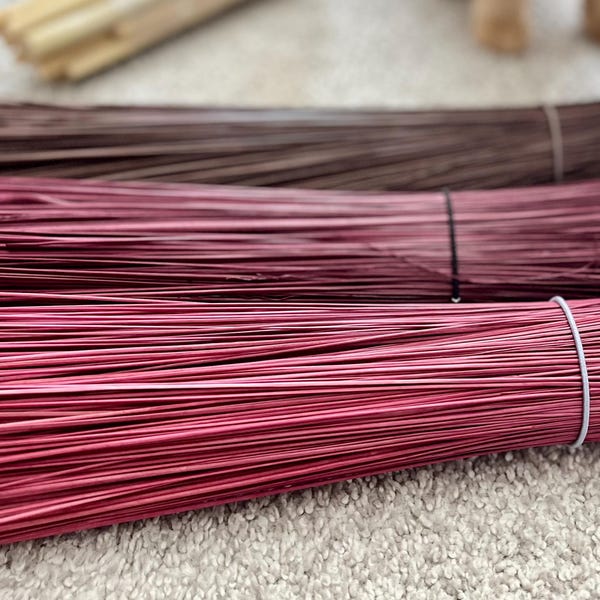 Broom Corn for Sale 20" Hand Dyed 1/2 Lb Bundles, Known as Broom Grass