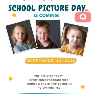 School Picture Day Template, School Photo Day, School Picture Flyer ...