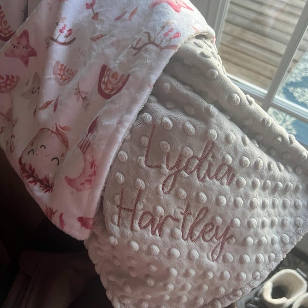 A Little Bump - Family Personalized Custom Baby Blanket - Baby Shower Gift, Gift For First Mom